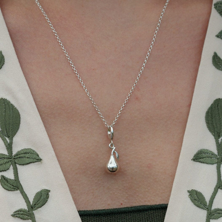 Silver Pear Necklace CNSPR-1