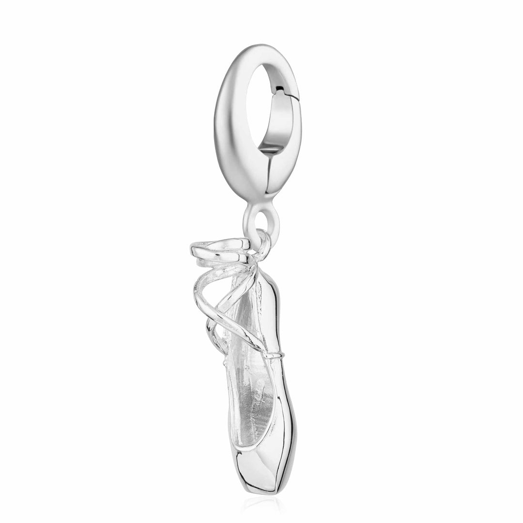 Silver Pointe Ballet Shoe Charm CSRAD