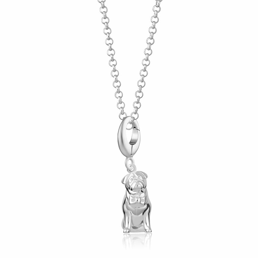 Silver Pug Necklace CNSPUG-1