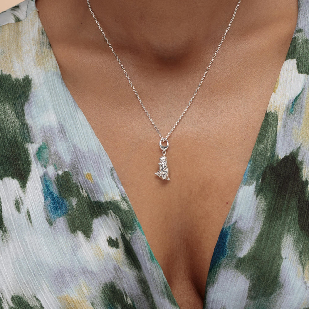 Silver Pug Necklace CNSPUG-1