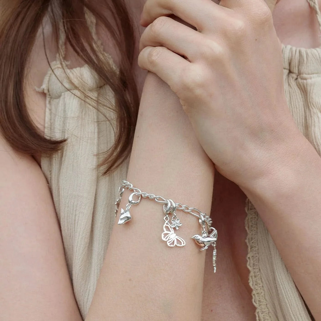Silver Robin Bird Charm CSROB