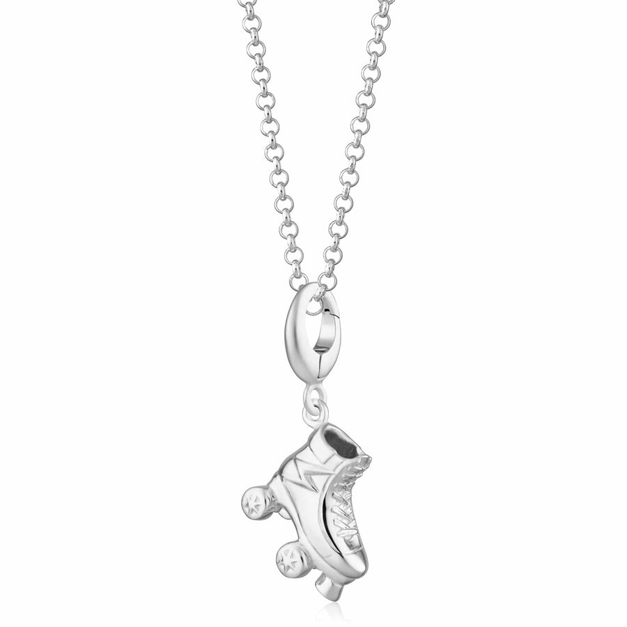 Silver Roller Skate Necklace CNSROSK-1