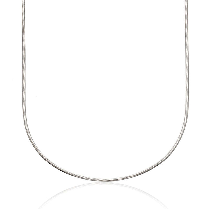Silver Round Snake Chain Necklace CHSTS