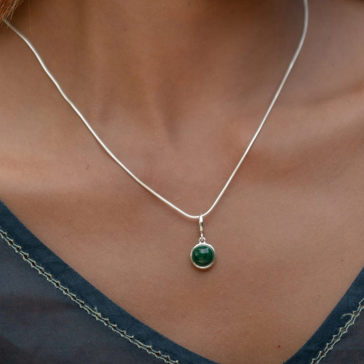 Silver Round Snake Chain Necklace CHSTS