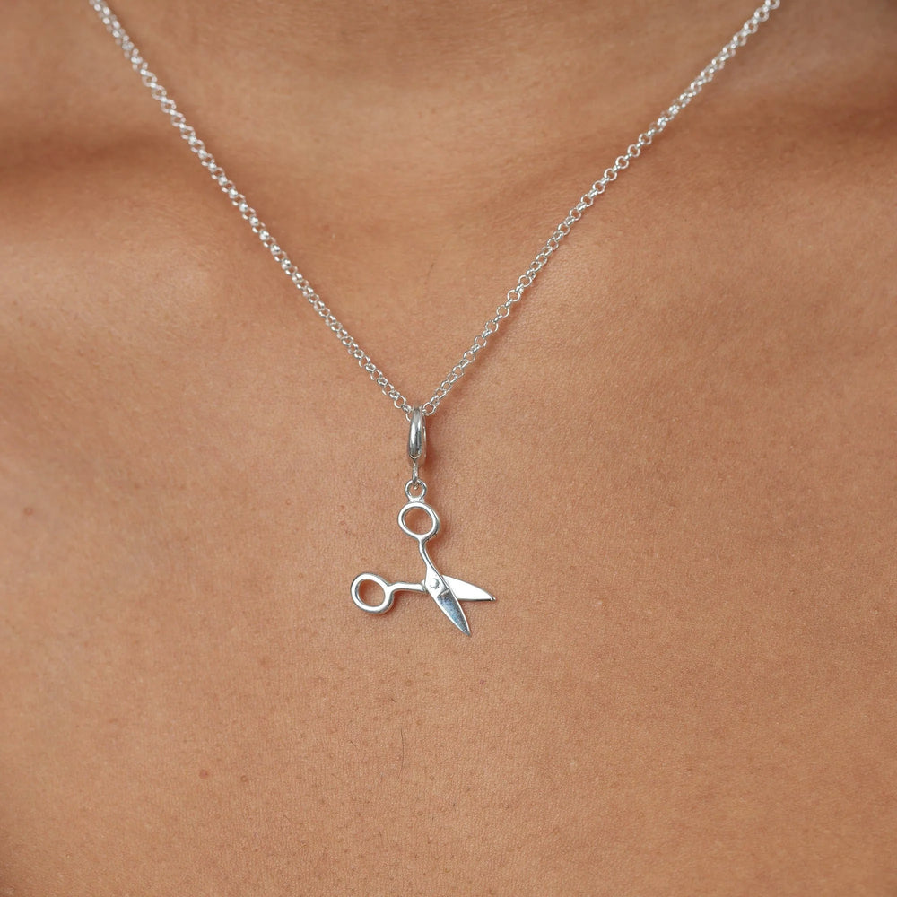 Silver Scissors Necklace CNSSCX-1