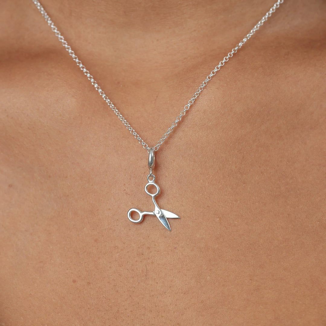 Silver Scissors Necklace CNSSCX-1
