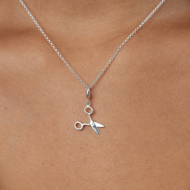 Silver Scissors Necklace CNSSCX-1
