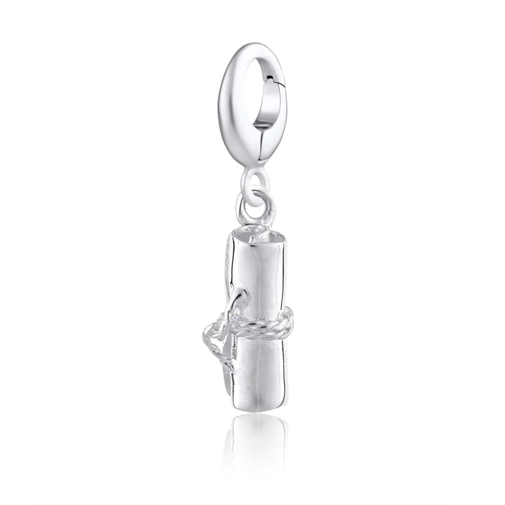 Silver Scroll Graduation Charm CSSC