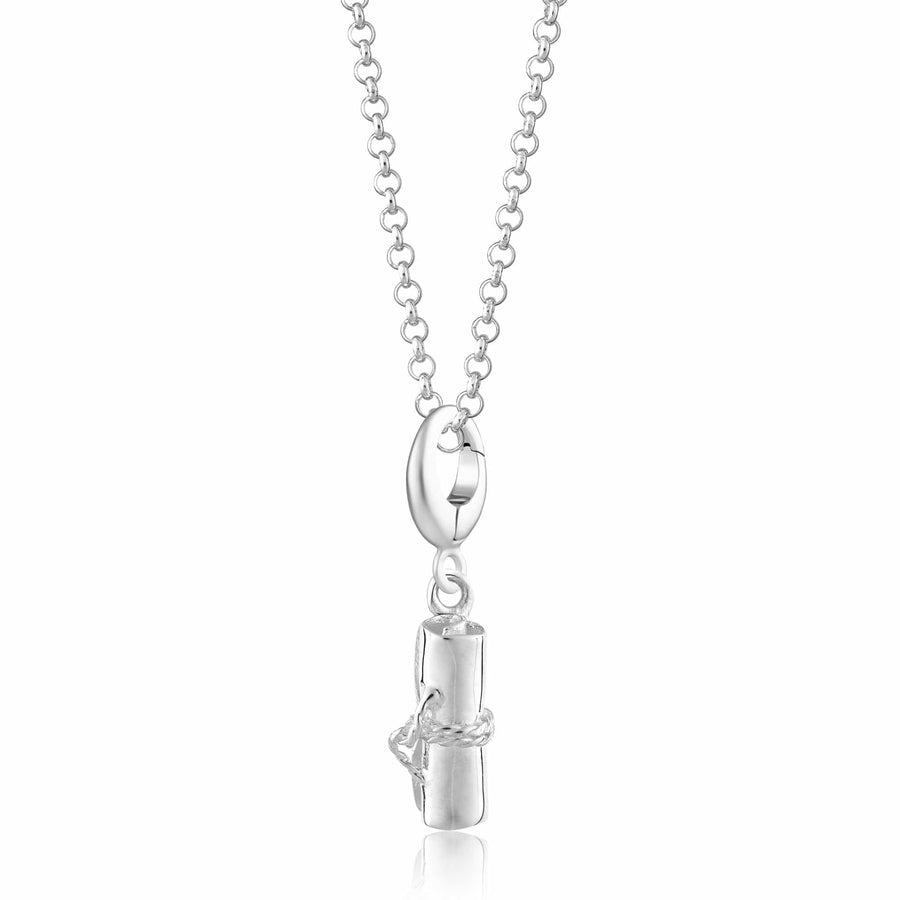 Silver Scroll Graduation Necklace CNSSC-1