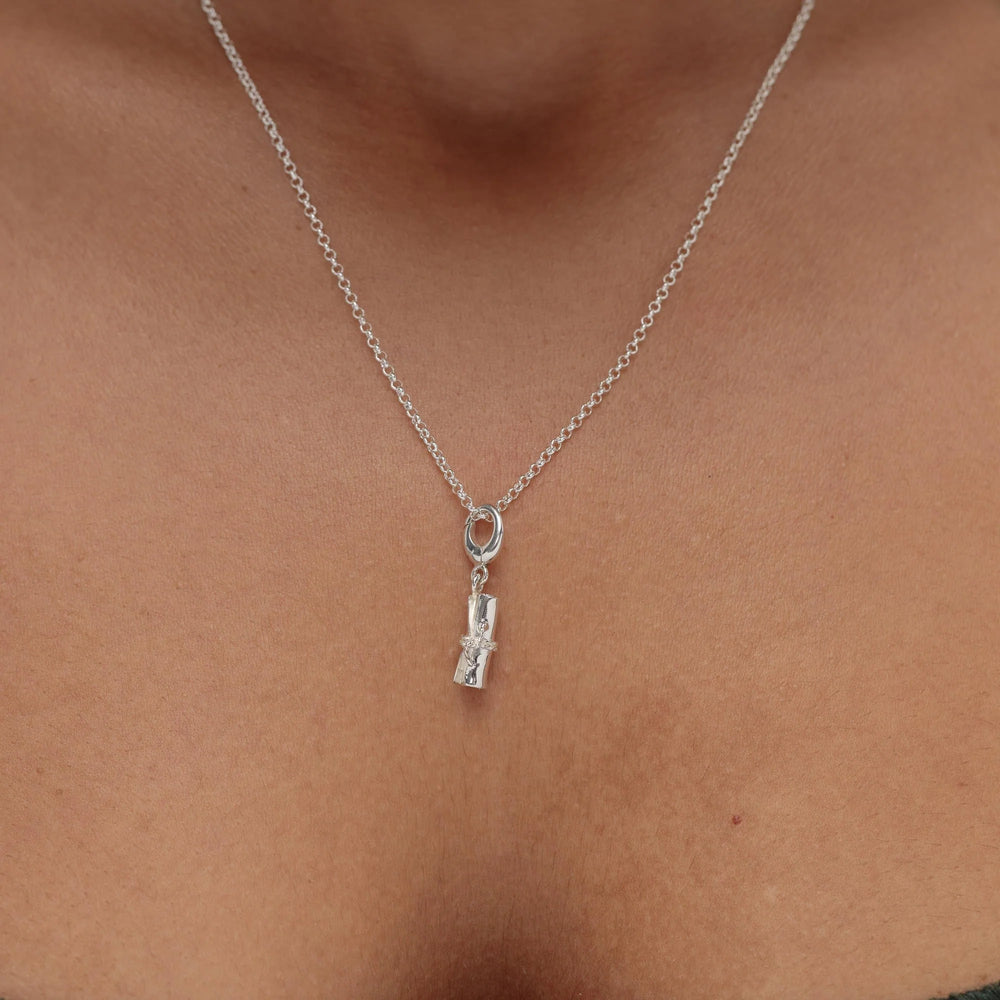 Silver Scroll Graduation Necklace CNSSC-1