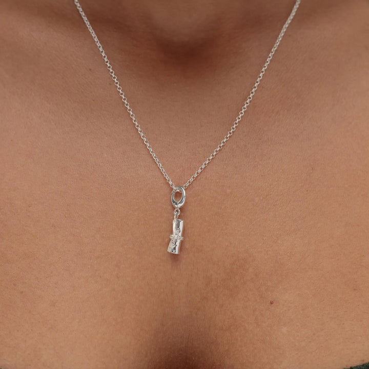 Silver Scroll Graduation Necklace CNSSC-1