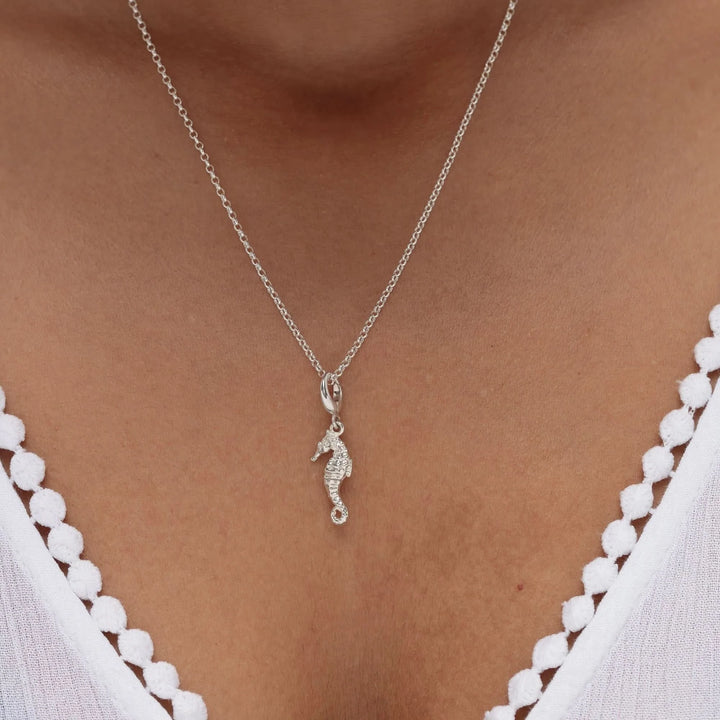 Silver Seahorse Charm CSSEA