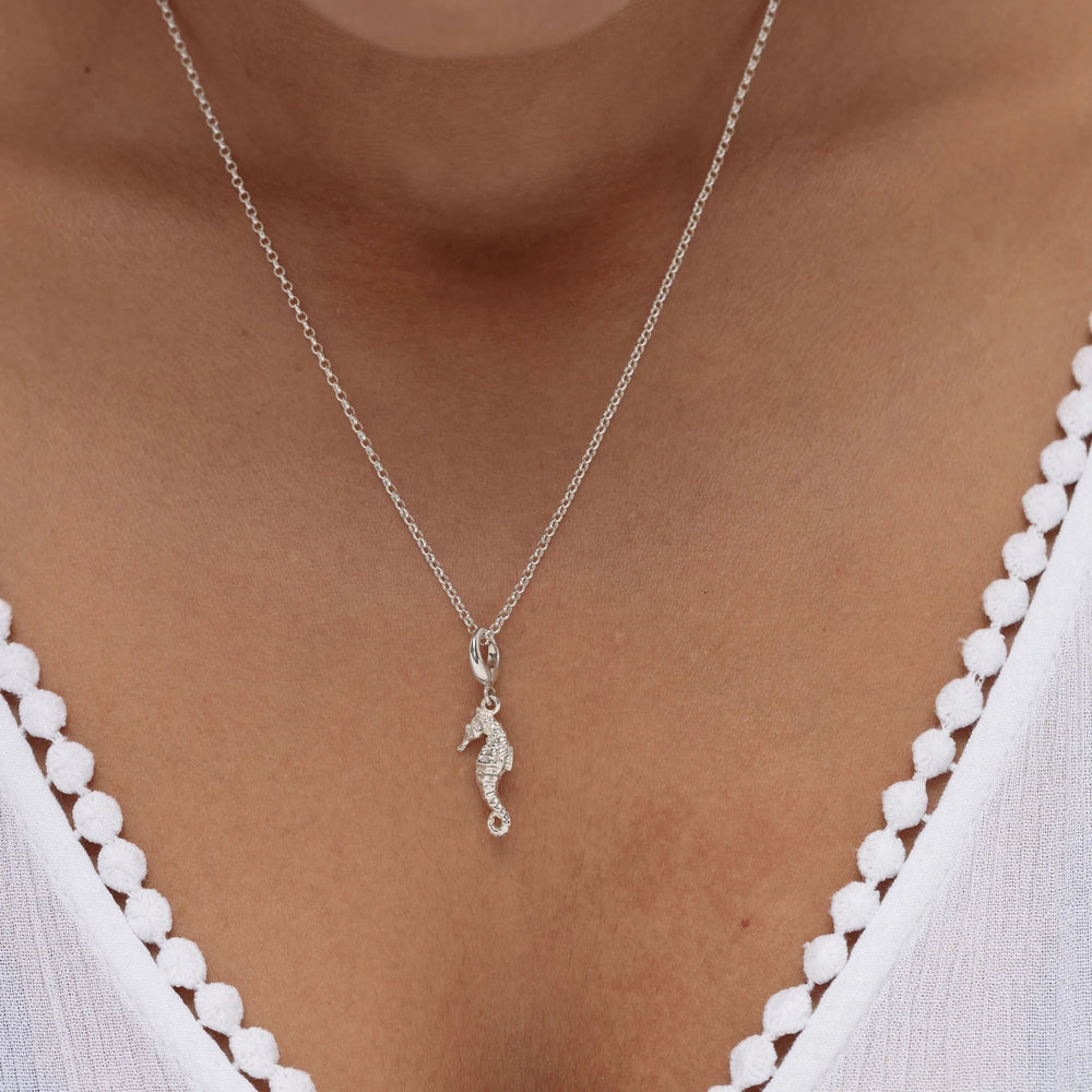 Silver Seahorse Necklace CNSSEA-1