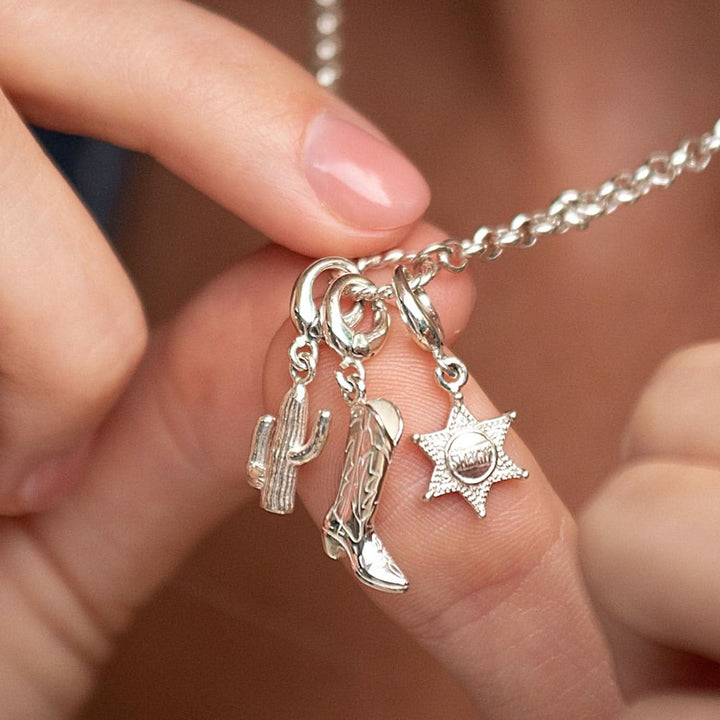 Silver Sheriff Badge Charm CSSBG