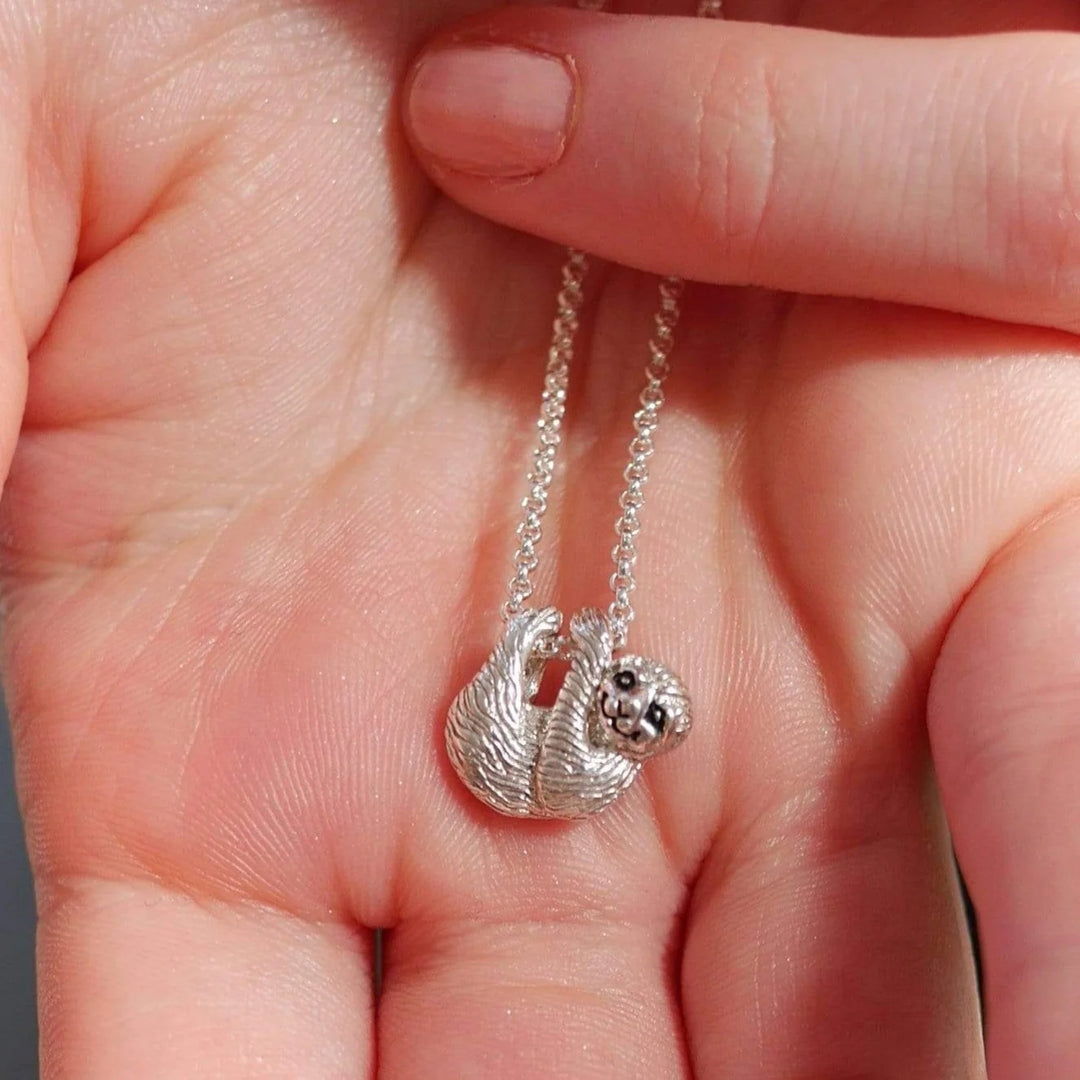Silver Sloth Necklace CNSSL-1