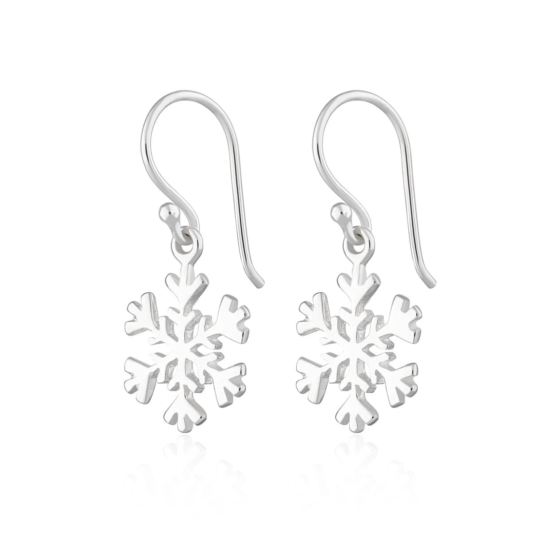 Silver Snowflake Hook Earrings HKSSF