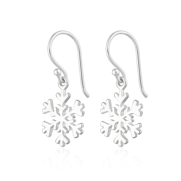 Silver Snowflake Hook Earrings HKSSF