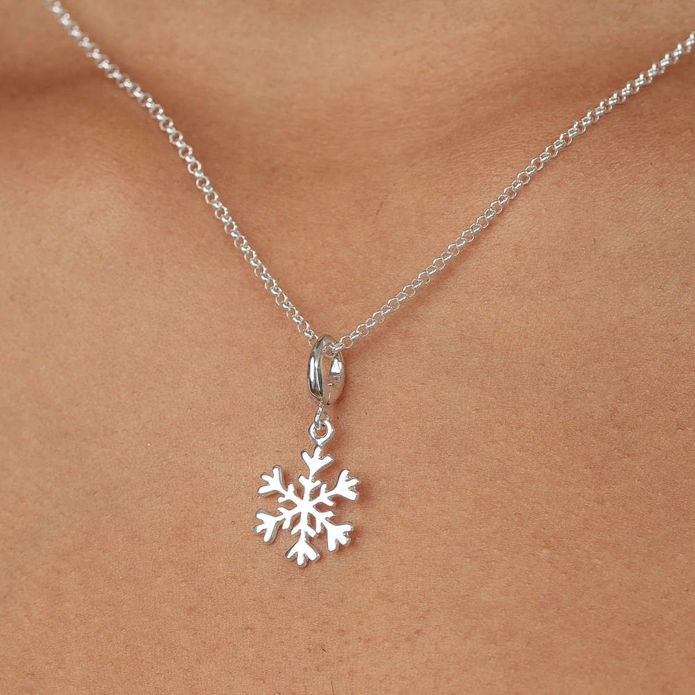 Silver Snowflake Necklace CNSSF-1
