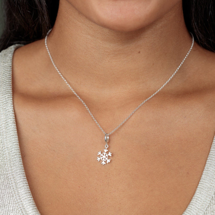 Silver Snowflake Necklace CNSSF-1