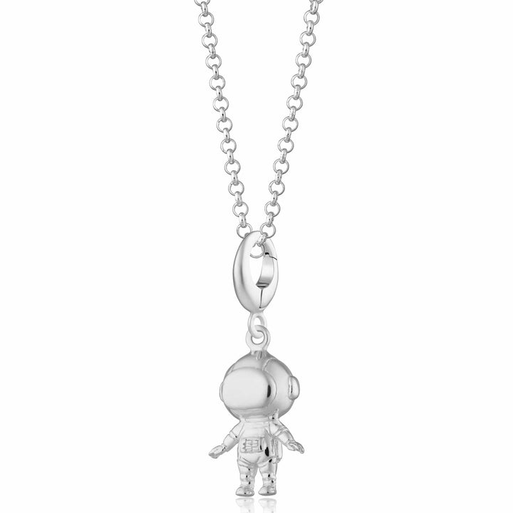 Silver Space Astronaut Necklace CNSAST-1