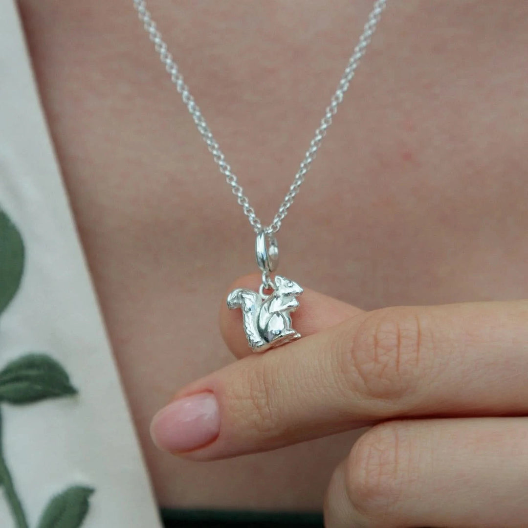 Silver Squirrel Charm CSSQ