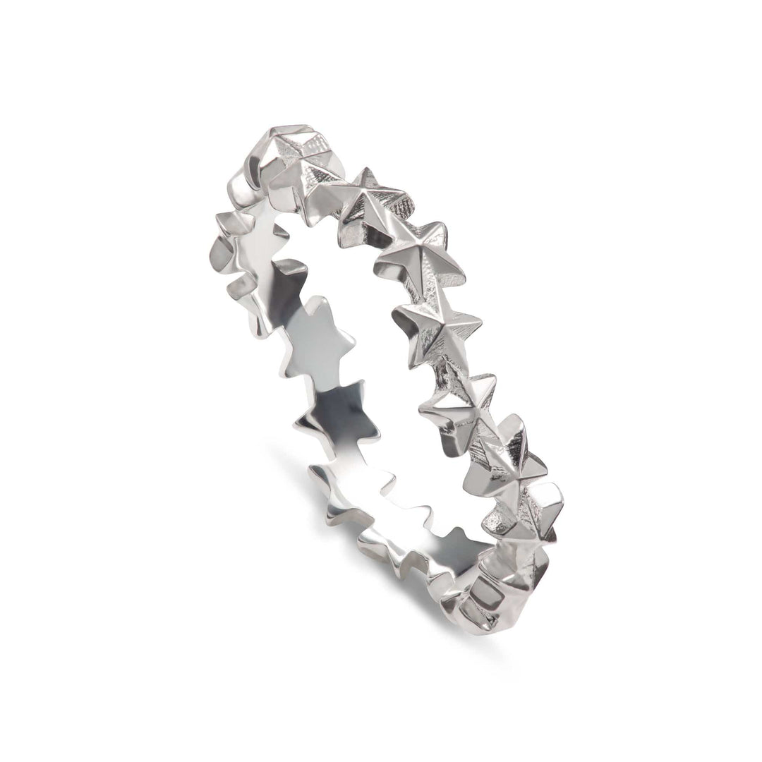 Silver Star Cluster Stacking Ring RSSC1