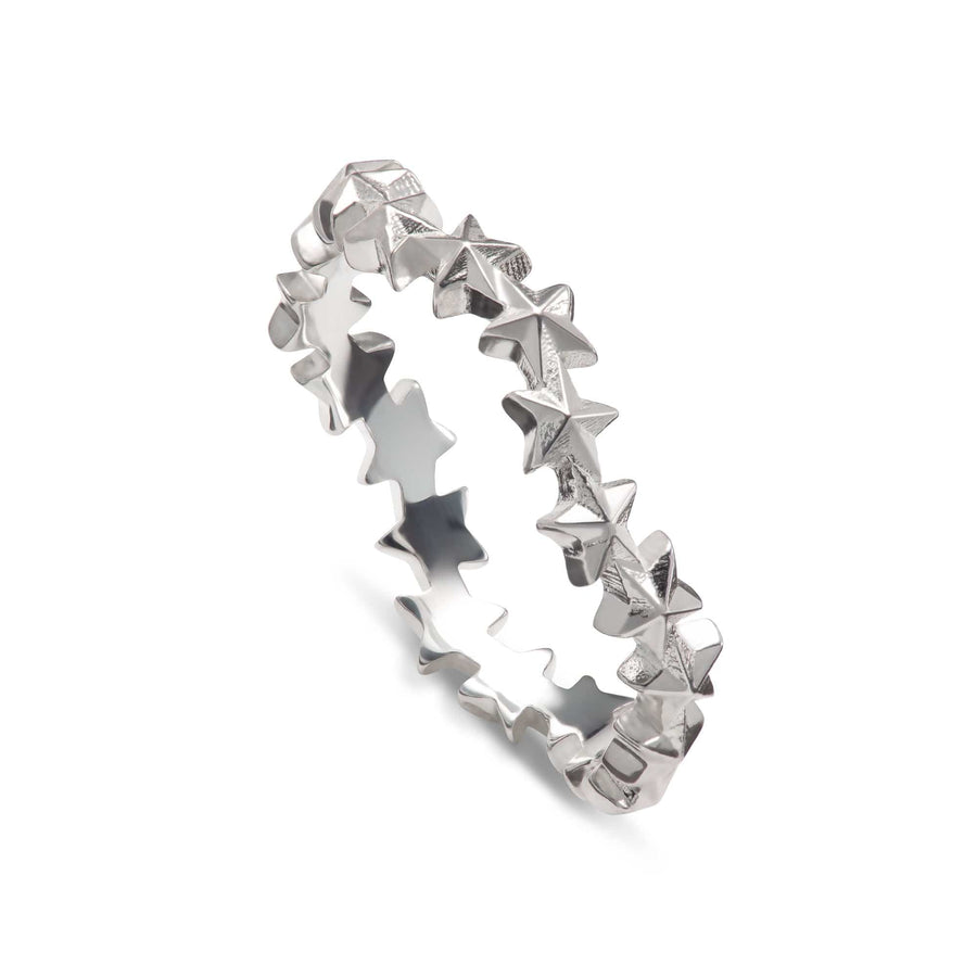 Silver Star Cluster Stacking Ring RSSC1