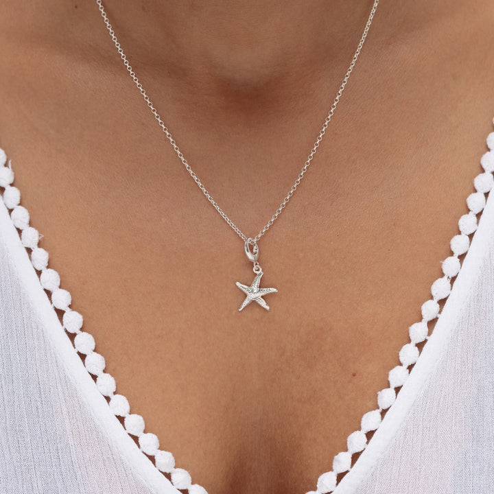 Silver Starfish Necklace CNSSX-1