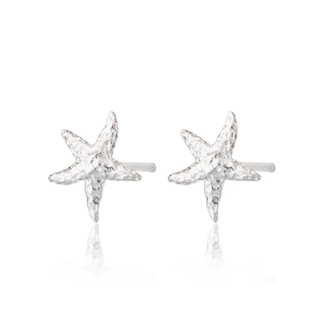 Silver Starfish Stud Earrings SESSX