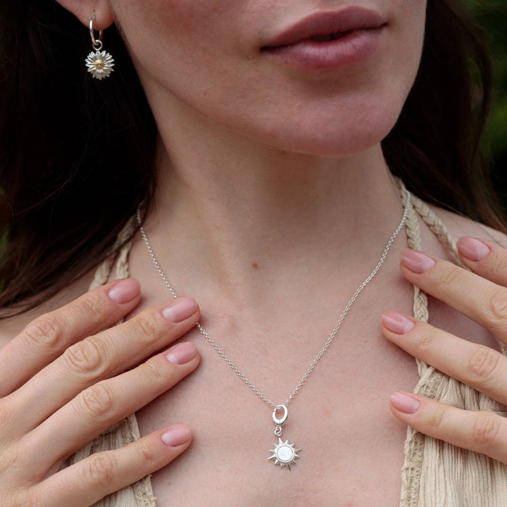 Silver Sunshine Necklace CNSSUNS-1