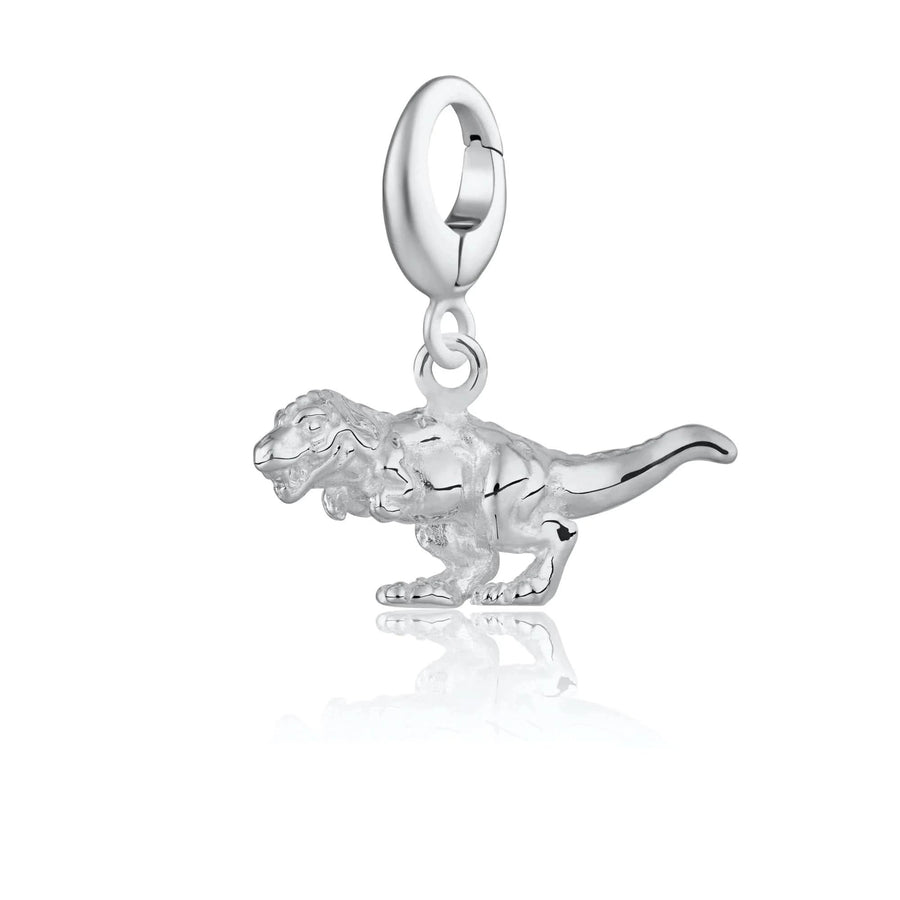 Silver T-Rex Dinosaur Charm CSTREX