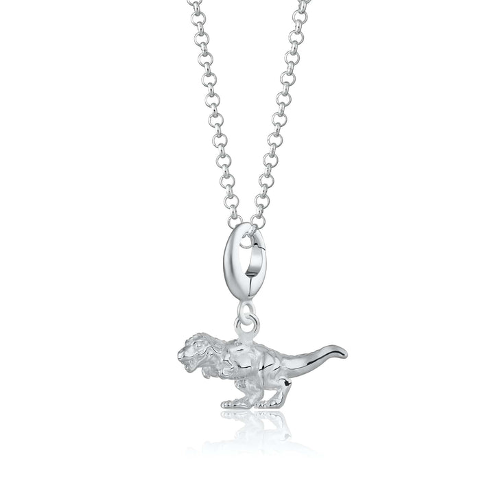 Silver T-Rex Dinosaur Necklace CNSTREX-1