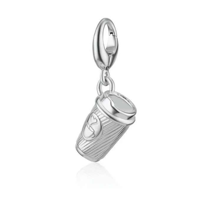Silver Takeaway Coffee Cup Charm CSTAC