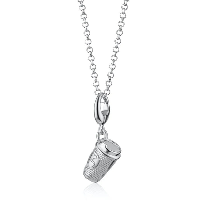 Silver Takeaway Coffee Cup Necklace CNSTAC-1