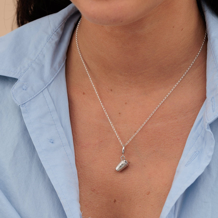 Silver Takeaway Coffee Cup Necklace CNSTAC-1