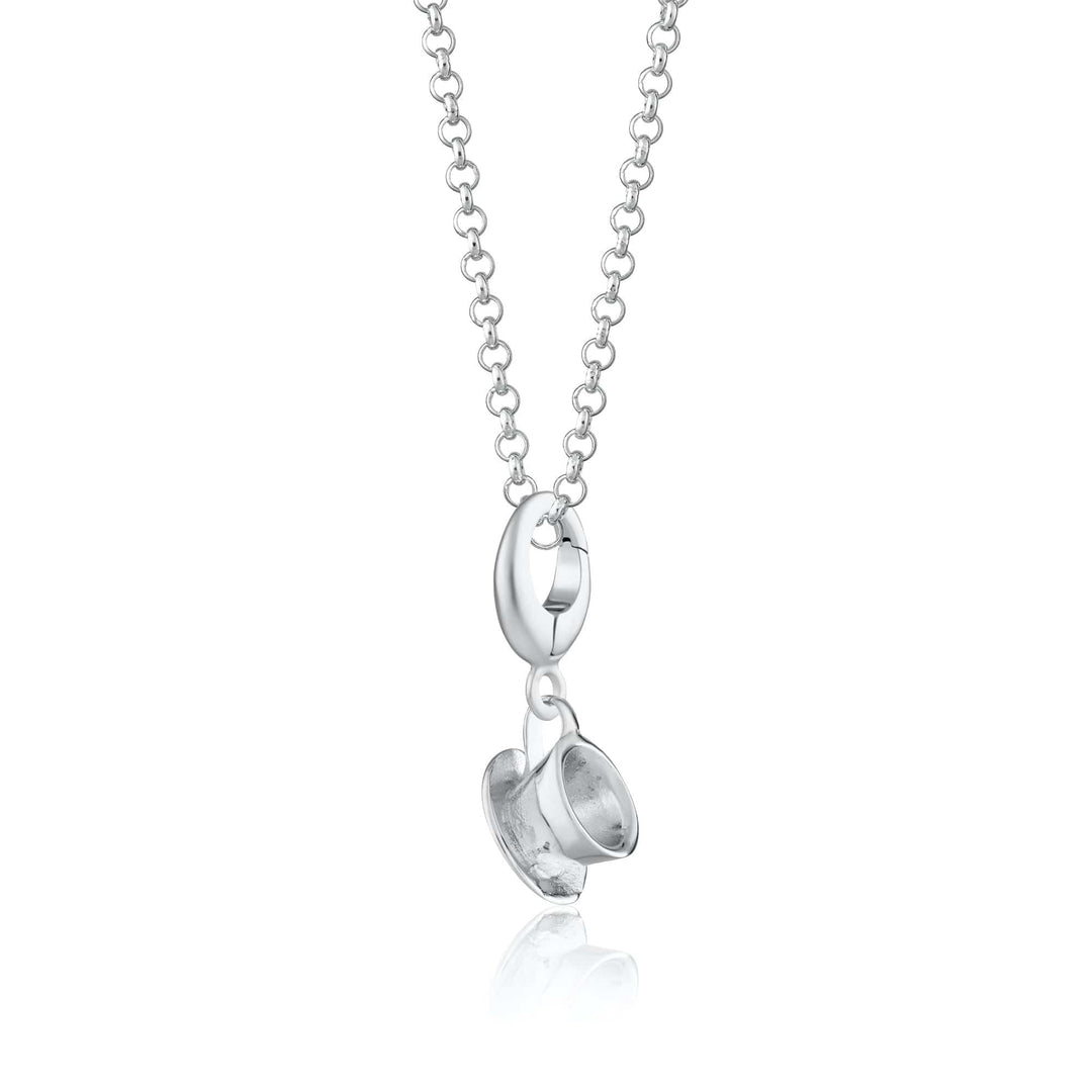Silver Teacup Necklace CNSTC-1
