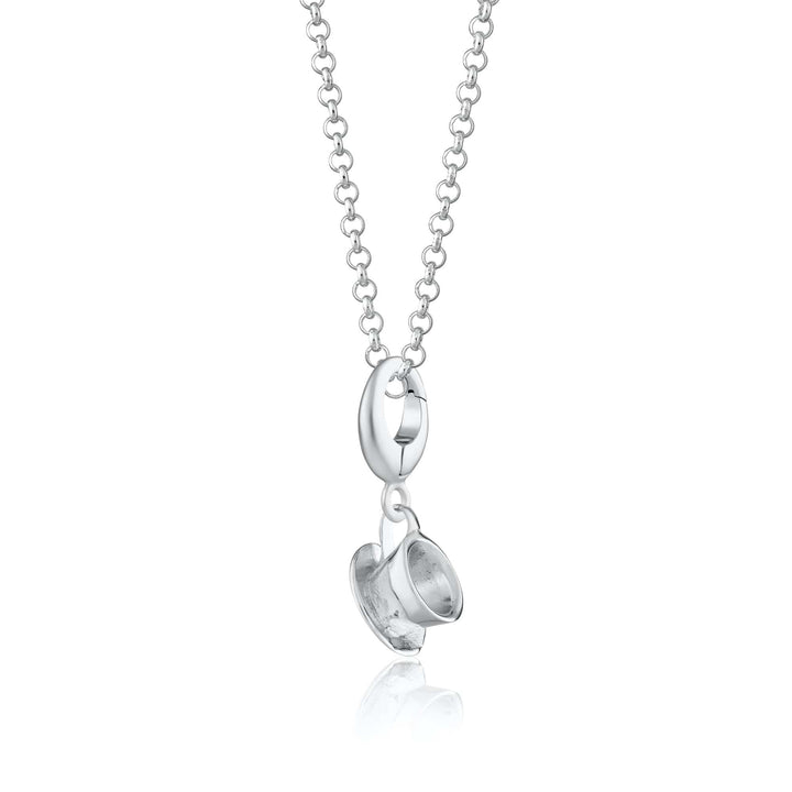 Silver Teacup Necklace CNSTC-1