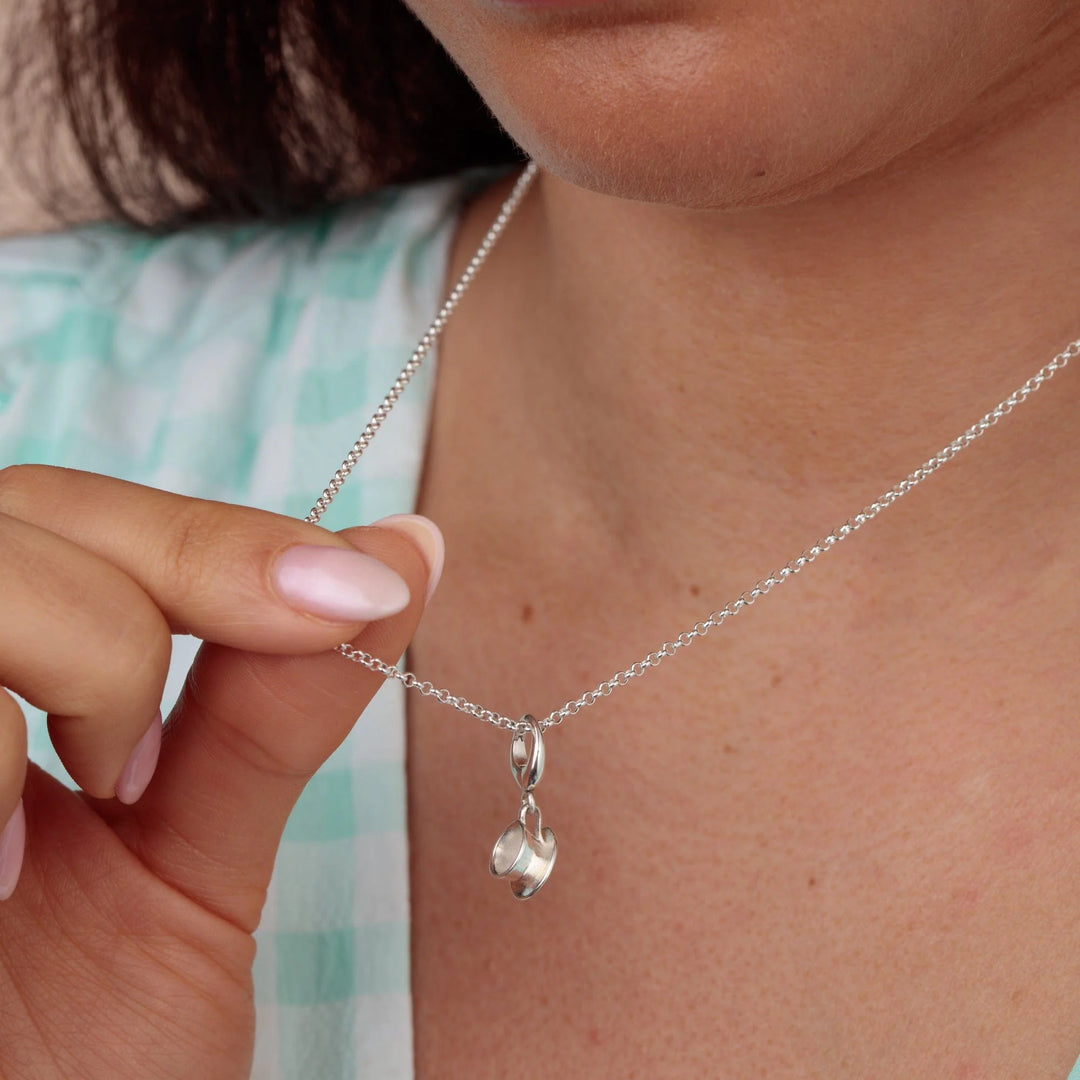 Silver Teacup Necklace CNSTC-1