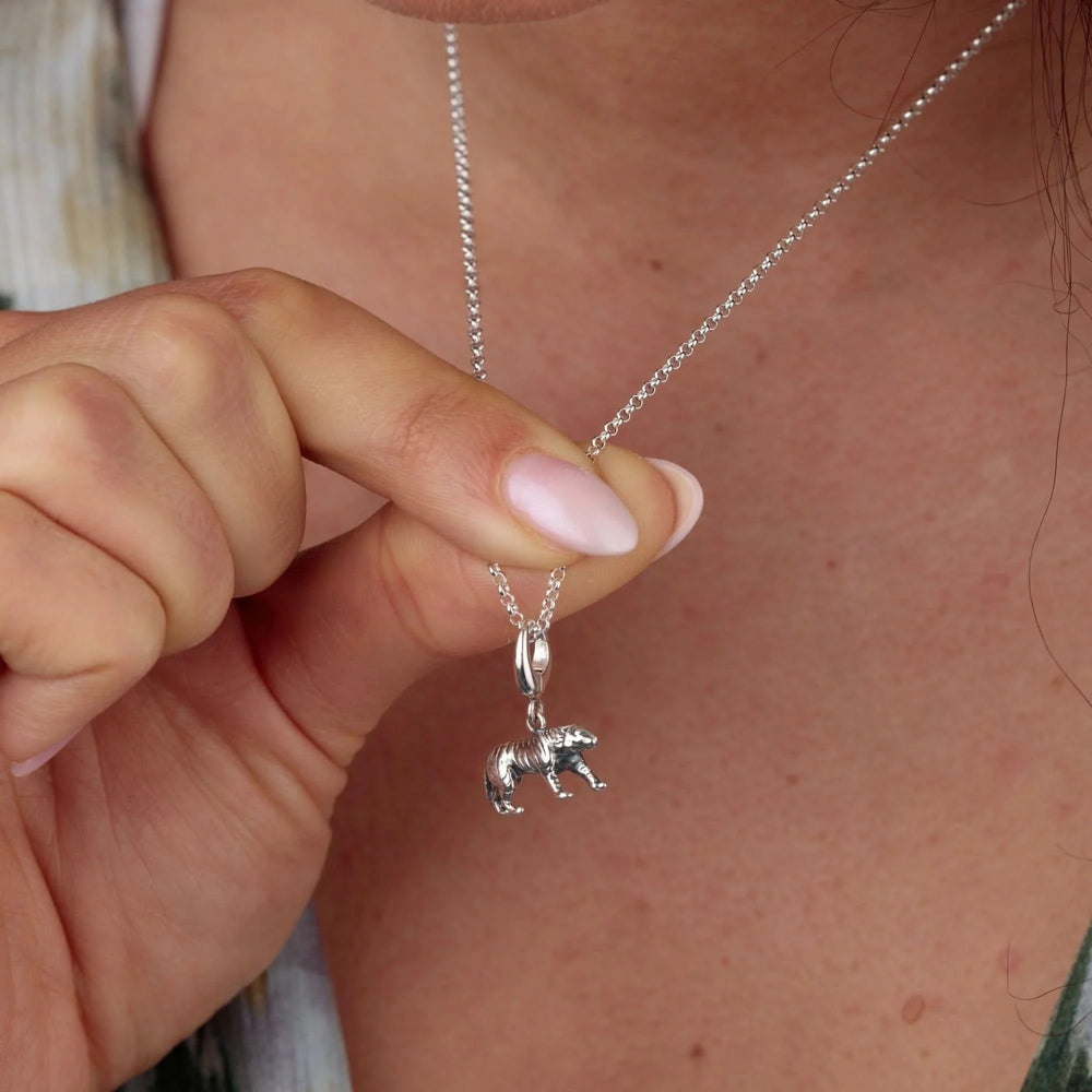 Silver Tiger Charm CSTI