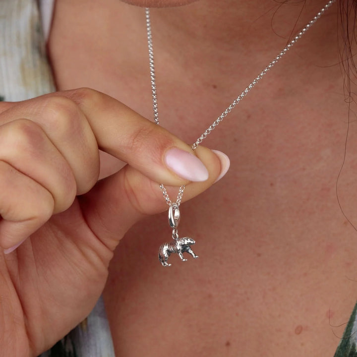 Silver Tiger Charm CSTI