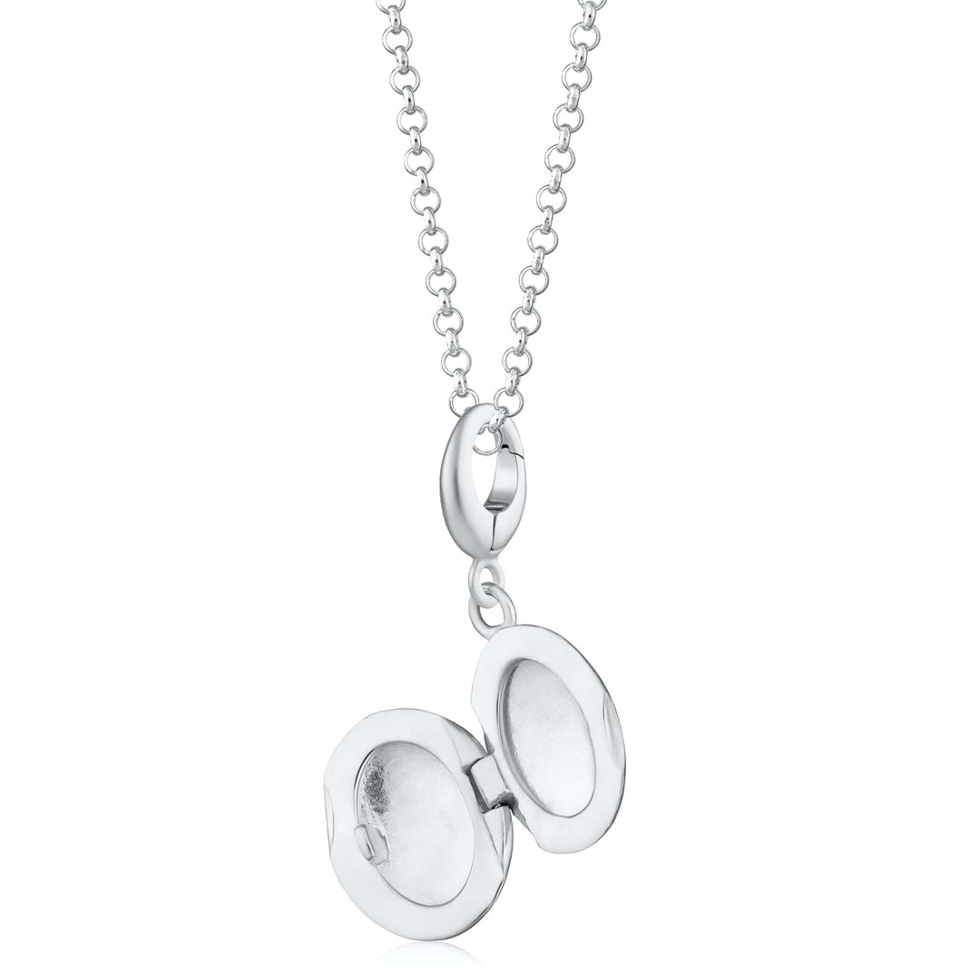 Silver Tiny Celestial Locket Necklace LNSTC-1