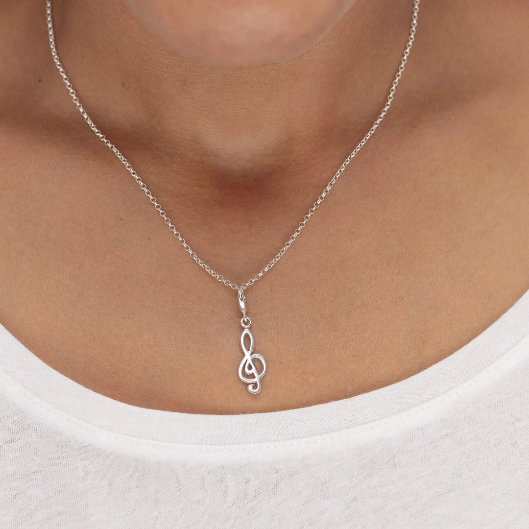 Silver Treble Clef Charm CSMS