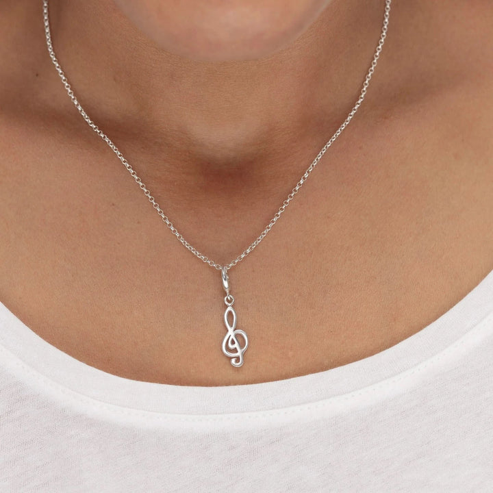 Silver Treble Clef Charm CSMS