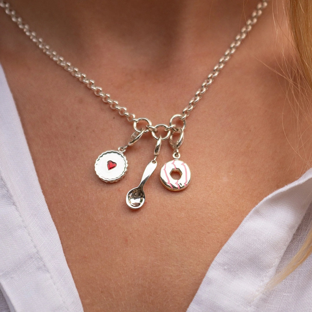 Silver Trinity Charm Collector Necklace CHCSTRIN