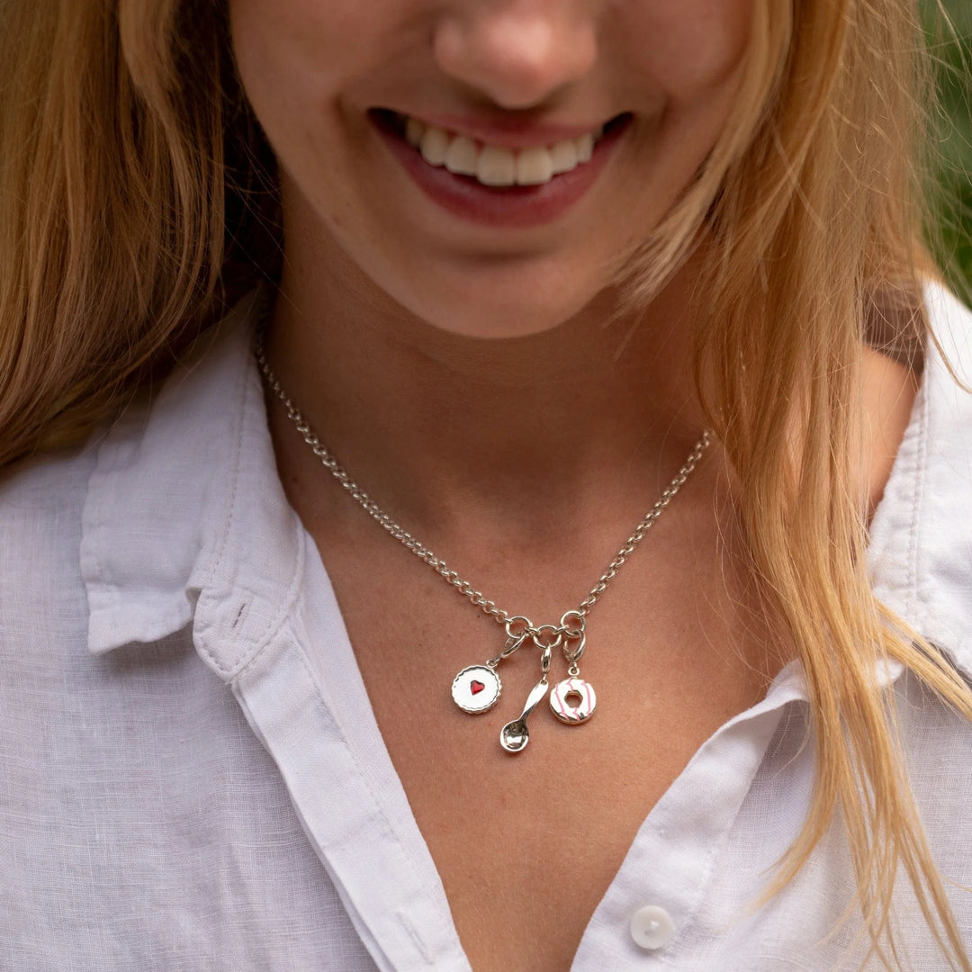 Silver Trinity Charm Collector Necklace CHCSTRIN