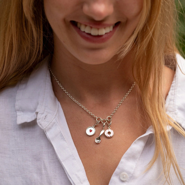 Silver Trinity Charm Collector Necklace CHCSTRIN