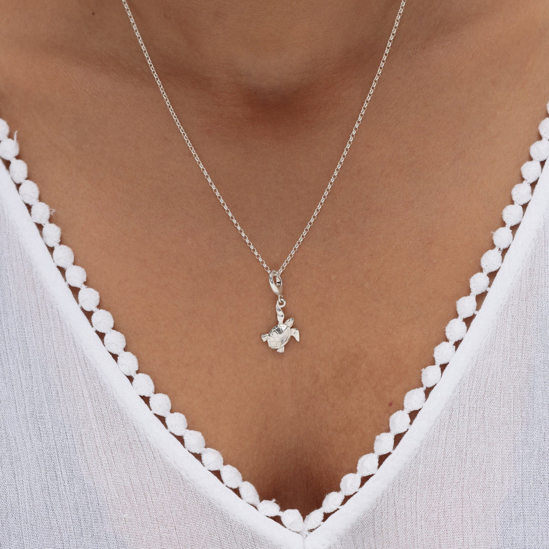Silver Turtle Necklace CNSTU-1