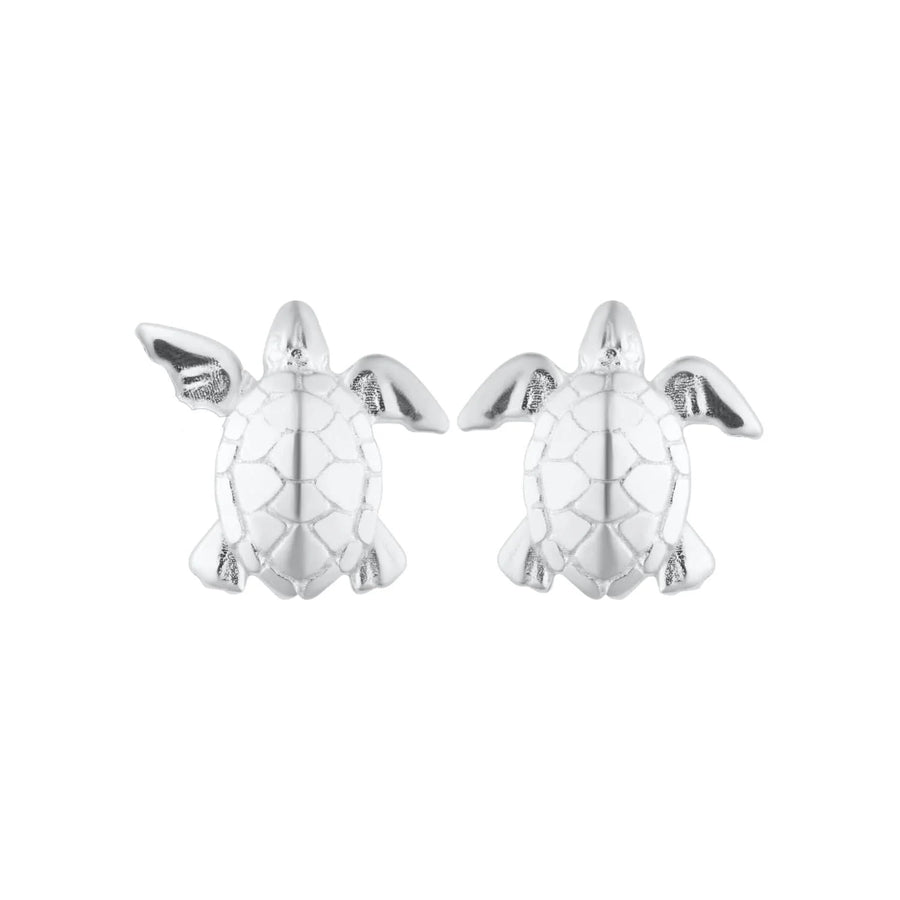 Silver Turtle Stud Earrings SESTU