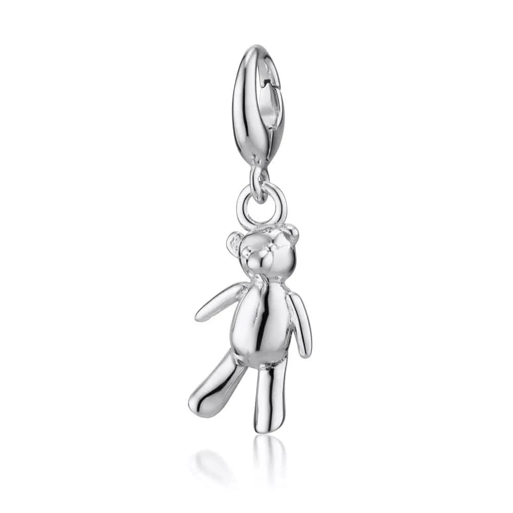 Silver Vintage Teddy Bear Charm CSVT