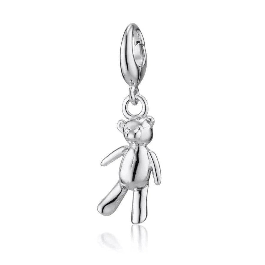 Silver Vintage Teddy Bear Charm CSVT
